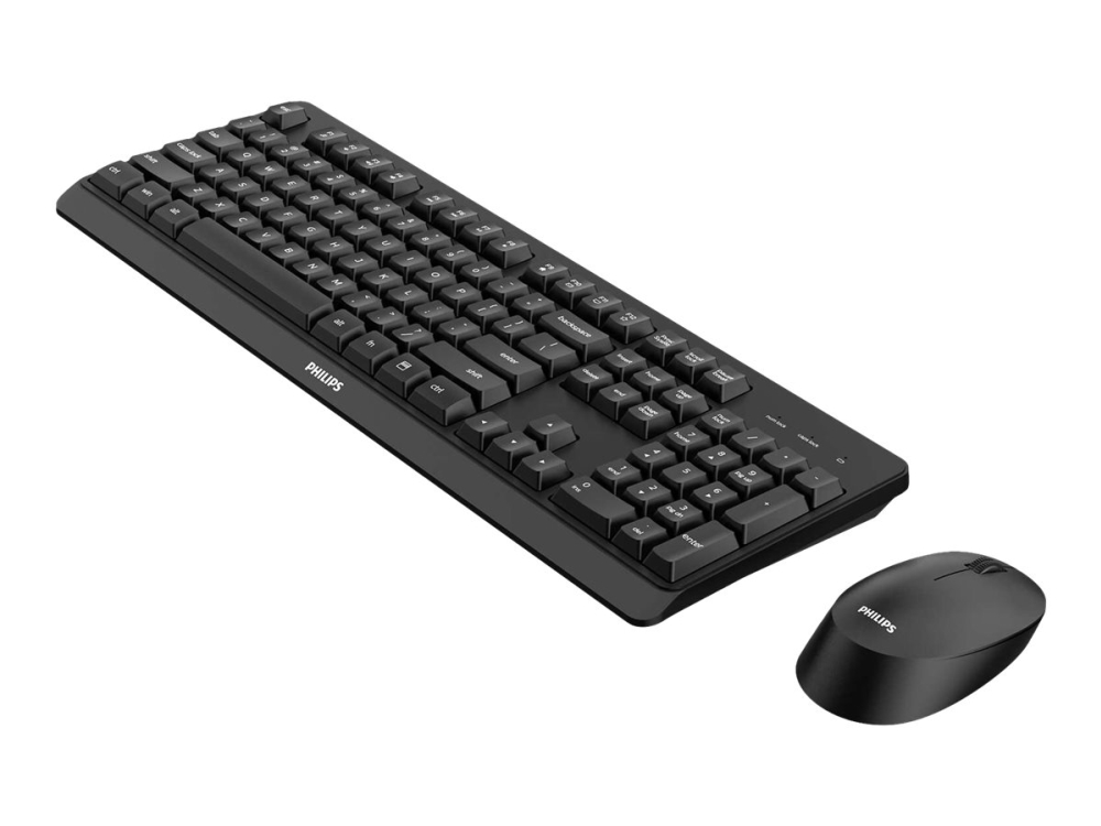 Philips 3000 Series Spt6307bl Sæt Med Mus Og Tastatur Trådløs 2.4 Ghz Qwerty Sort