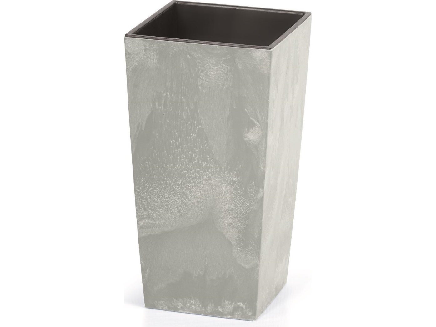 Prosperplast urtepotte med indsats Urbi Square Effect DURS140E beton