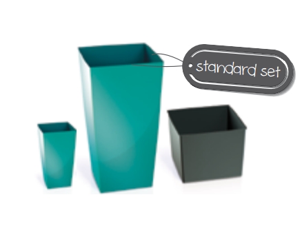 Prosperplast blomsterpotte URBI SQUARE 220 mm hvid - DURS225-S449