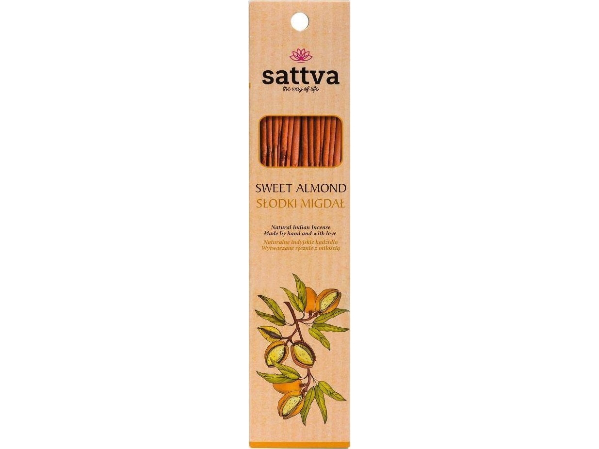 Sattva Natural Indian Incense naturliga indiska rökelsepinnar söt Migdal 15 st | Bostäder - Inredning - Doft för hemmet | GameStuff