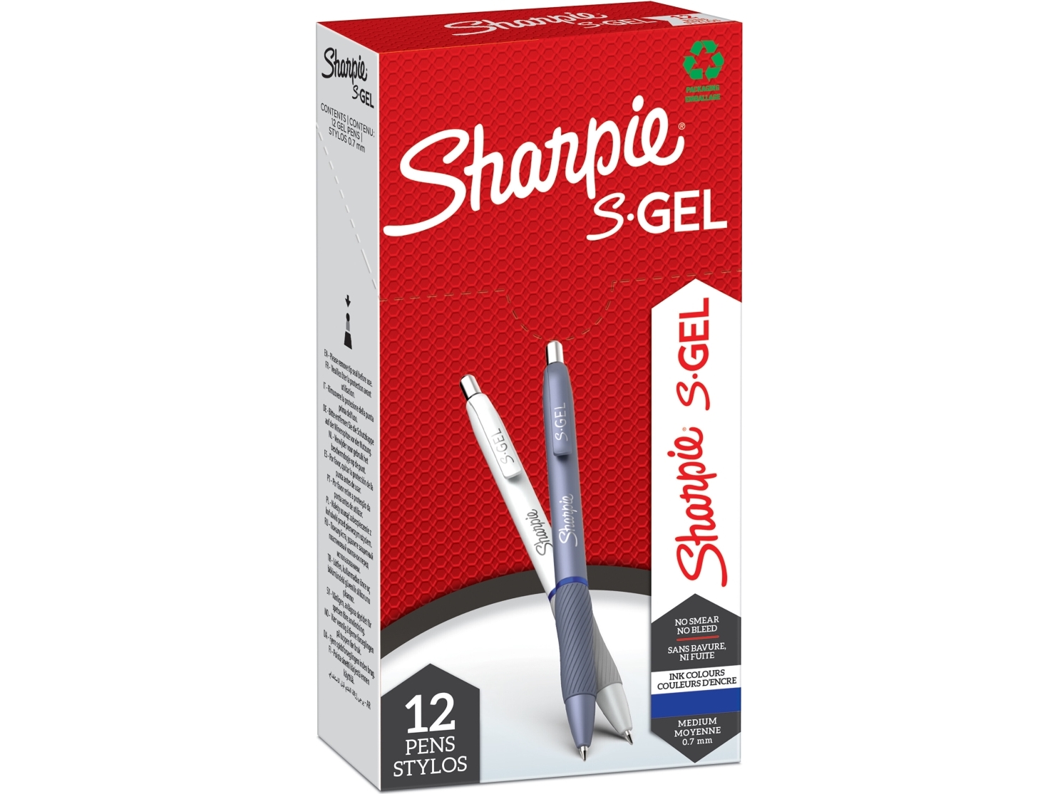 Sharpie gelpenna S-Gel 0,7mm blå 12 stycken Fashion folding box | Skrivredskap - Kulspetspennor & Reservoarpennor - Kulspetspennor med tryckknapp | GameStuff