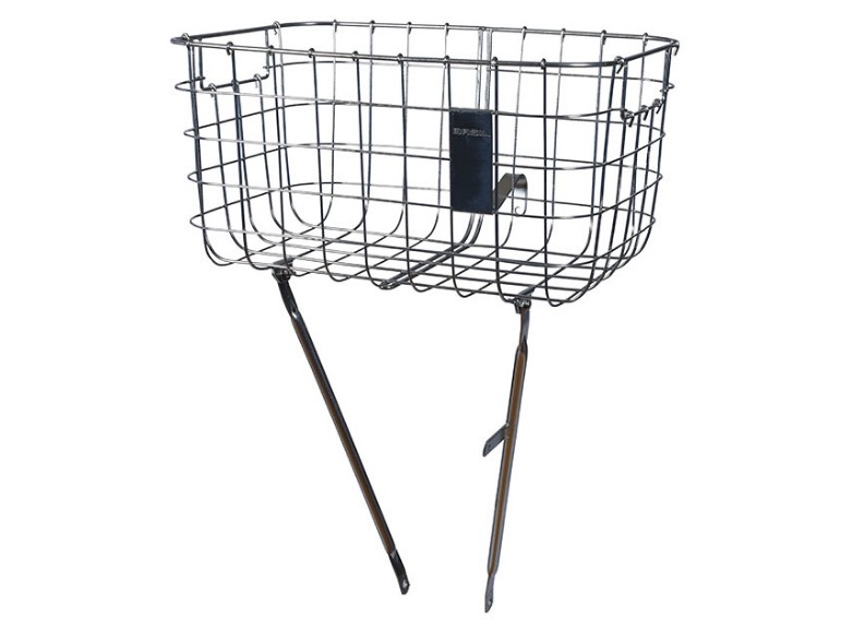 Basil Robin, Framsida, Cykelkorg, Stål, Silver, 27 l, 10 kg | Cykling - Verktyg och underhåll - Verktyg - Verkstad | GameStuff