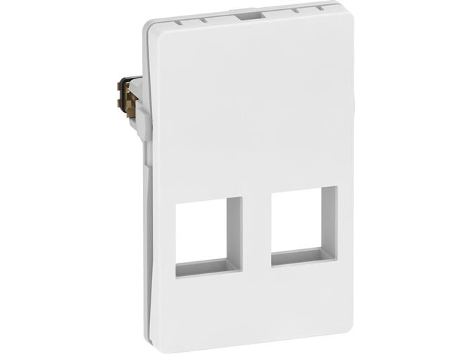 LK FUGA - Dataudtag til 1-2 stk. keystone konnektorer, standard keystone port (ca. 19,3 x 14,8 mm), 1 modul, hvid