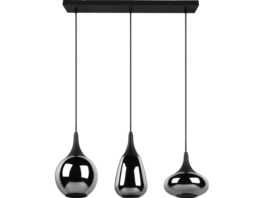 Trio Lumina Pendelleuchte, 3-Teilig, E14, Mattschwarz