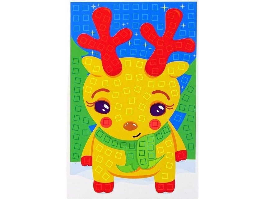 Leantoys Diy Kit Farverig Mosaik Juletrædsudsmykning (Hjorteudskæring)