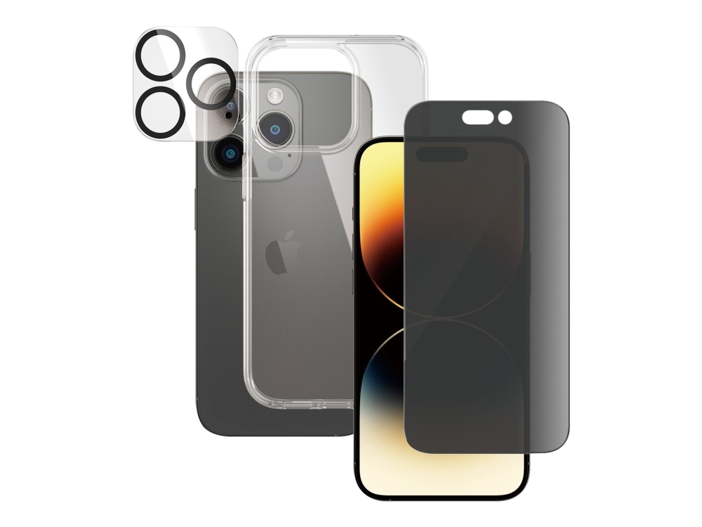 Panzerglass 3 I 1 Fortrolighedsbeskyttelsespake Beskyttende Kasse Til Mobiltelefon Termoplastisk Polyuretan Tpu For Apple Iphone 14 Pro Max