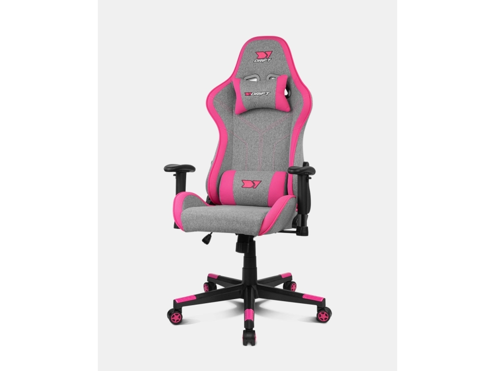 Drift Dr90 Pro, Pc Gamingstol, 150 Kg, Polstret Sæde, Polstret Ryglæn, Lyserød, Nylon
