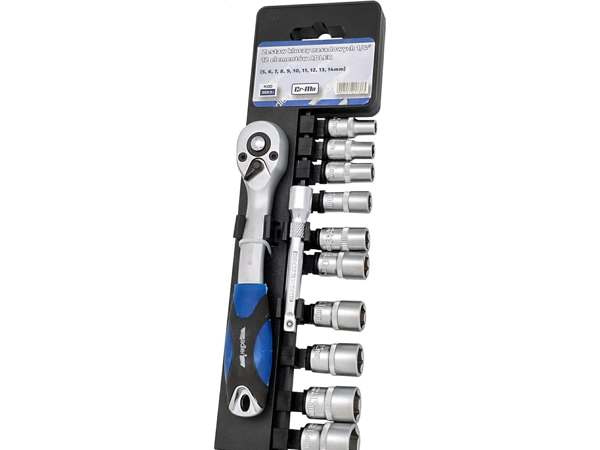 Adler ADLER SOCKET SET 1/4 12 PIECES MAR3553.1