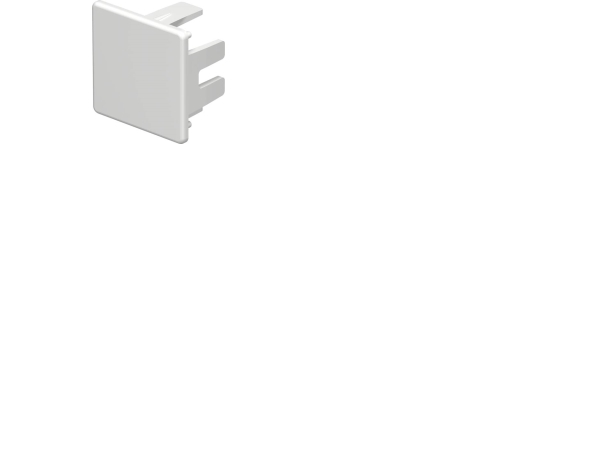 OBO WDK Endestykke HxB: 40x40mm Perlehvid Ral 9016 bly-fri plast
