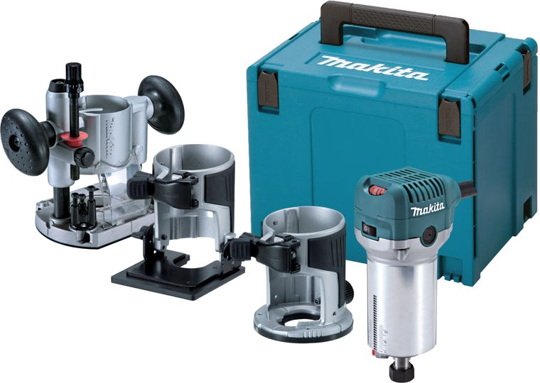 Makita RT0702CX2J Fræser, 710 W, 6 / 8 mm