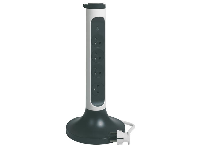 Legrand 049410, 2 M, Indoor, 2P+E, Ip20, Grau, Weiß, 4 Ac-Ausgänge