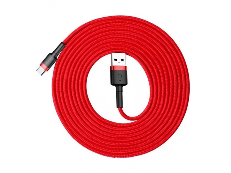 Baseus Catklf-U09, Schwarz, Rot, Usb A, Usb C, 3 M, Männlich, Männlich