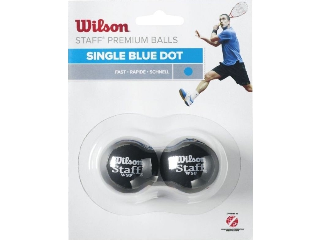 Wilson Wilson Staff Squash Blue Dot 2 Pack Ball Wrt617500 Sort One Size