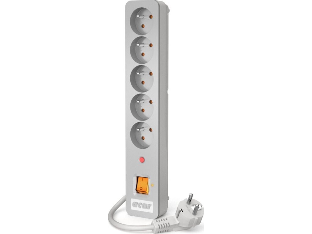 Hsk Data Acar X5, 5 Ac-Ausgänge, 230 V, 50 Hz, 10 A, 2300 W, Grau