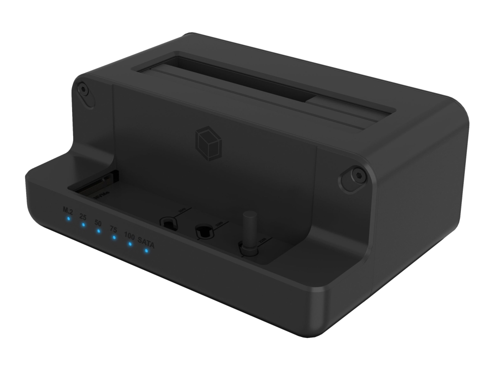 Icy Box Ib-2914Mscl-C31, Docking & Clonestation Für M.2 Nvme Ssd & 2.5”/3.5” Sata Ssd/Hdd, Zweiwege Klonen, Usb 3.2 Gen 2 Type-C /Type-A, Schwarz, Hd