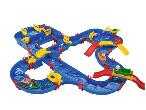 Aquaplay amfibie verden, 79 kpl 145*156 cm - Sis.2 både, 1 amfibiebil 4 figurer, ONLINE versio