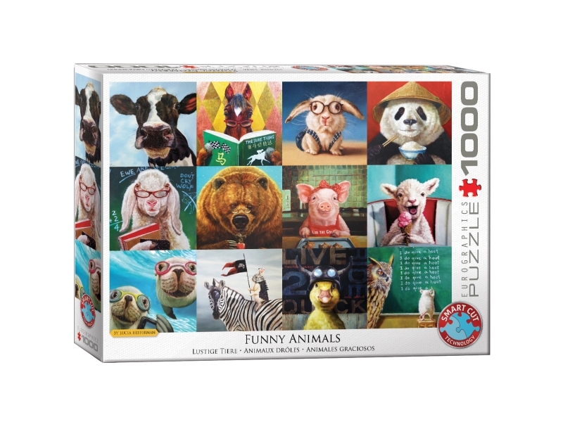 Puzzle Lustige Tiere Von L. Heffernan - 1000 Teile, 48*68Cm