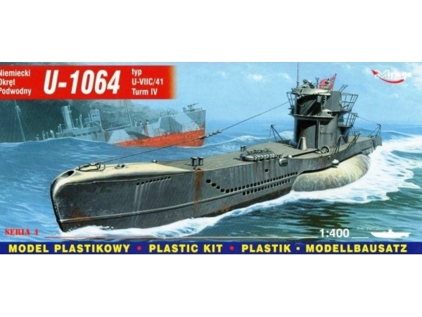 Mirage ubåd U-1064 tysk model til at bygge