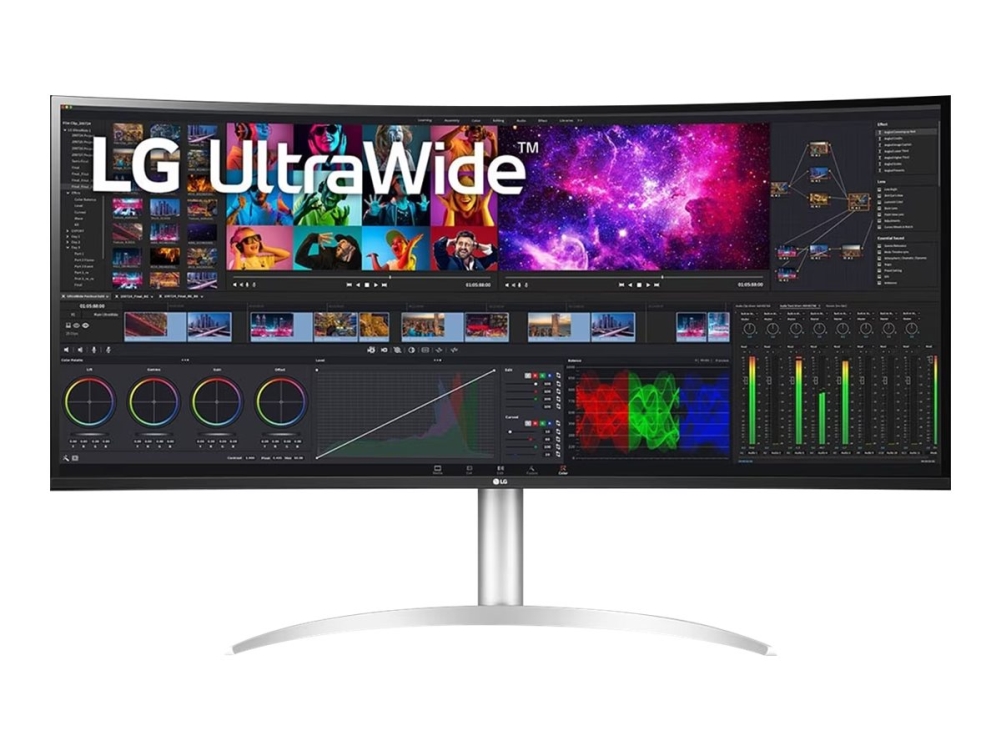 Lg Ultrawide 40Wp95xp-W - Led-Skærm - Kurvet - 40" (39.7" Til At Se) - 5120 X 2160 5K2k Ultrawide - Nano Ips - 300 Cd/M² - 1000:1 - Hdr10 - 5 Ms - 2X