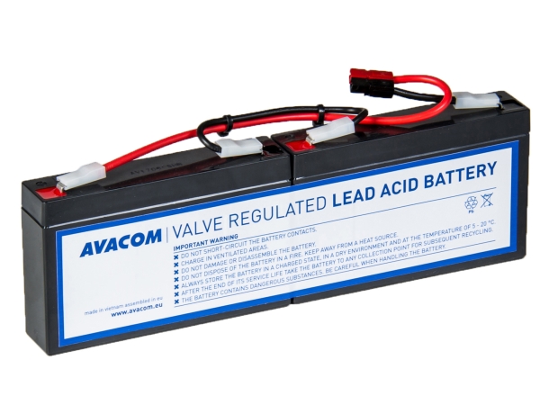 Avacom Ava-Rbc18, Blybatterier (Vrla), 2 Stk, Sort, Vietnam, Apc Rbc18, 2,4 Kg