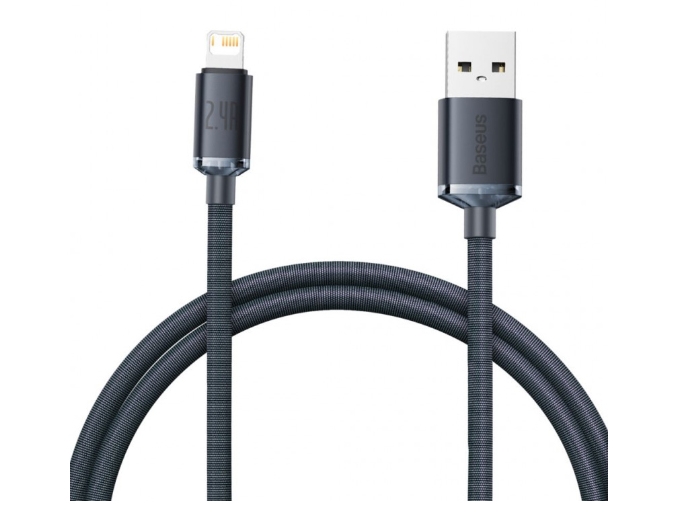Baseus Cajy000001, Sort, Usb A, Lightning, 1,2 M, Hanstik, Hanstik