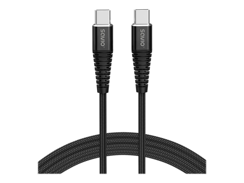 Savio Cl-160, 2 M, Usb C, Usb C, Usb 2.0, 480 Mbit/S, Schwarz