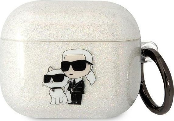 Karl Lagerfeld Karl&Choupette Kla3hnkctgt Airpods 3 Cover Transparent Glitter