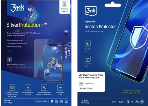3Mk Protection All-Safe Silverprotection+ Aio Schutzfolien Für Trocken- & Nassapplikation, 5 Stk.