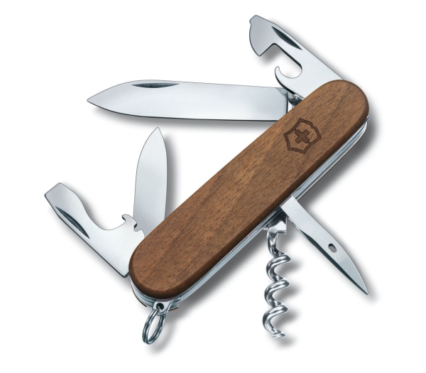 Victorinox Spartan Wood, Klappkniv uten lås, Multiverktøyskniv, Dolk, Tre, Rustfritt stål, 10 verktøy