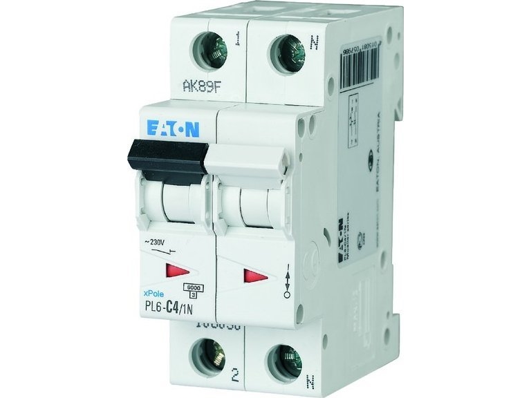 Eaton Pl6-C4/1N Overstrømsafbryder 6Ka
