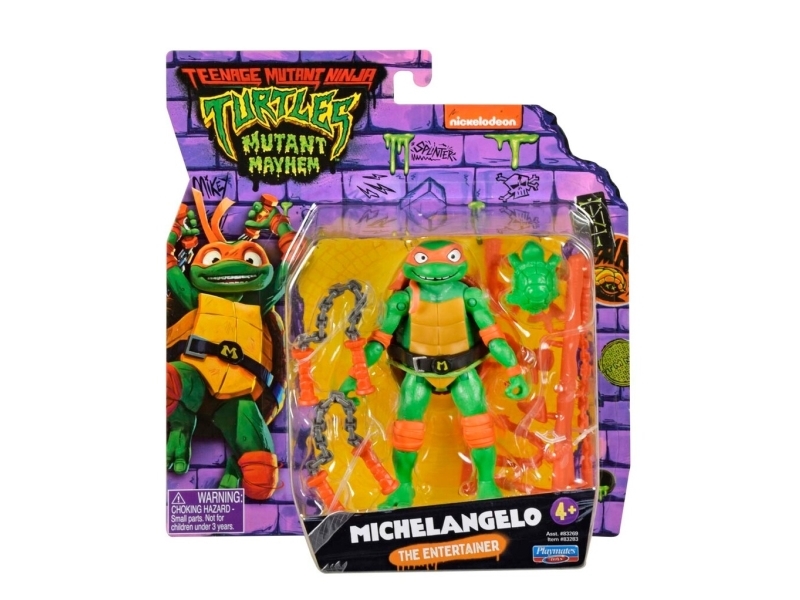 Turtles Mutant Mayhem Michelangelo Actionfigur Basisudgave 83283