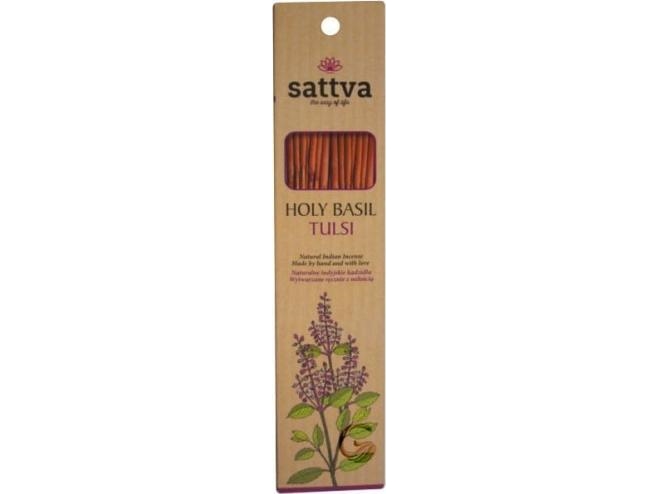 Sattva_Natural Indian Incense Naturalne Indyjskie Kadzido Holy Basil 15Szt