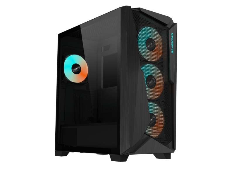 Gigabyte C301 Glass, Midi Tower, Pc, Schwarz, Atx, Eatx, Micro Atx, Mini-Itx, Glas, Kunststoff, Stahl, Gaming