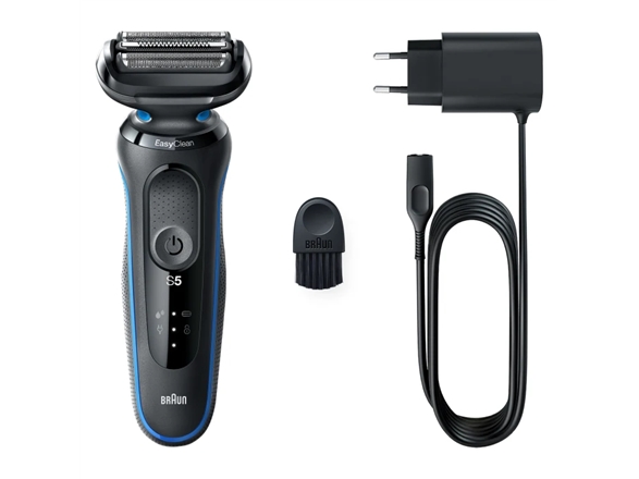 Braun 51-B1000s, Folienschaber, Schwarz, Blau, Leistung, Wechselstrom/Batterie, Lithium-Ion (Li-Ion), 50 Min