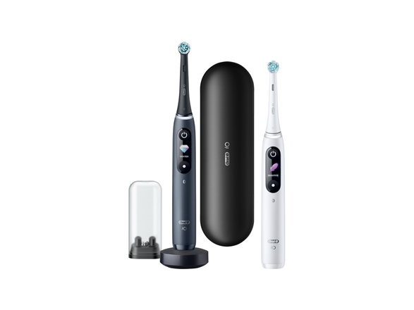 Oral-B | Electric Toothbrush | Io8 Series Duo | Rechargeable | For Adults | Number Of Brush Heads Included 2 | Number Of Teeth Brushing Modes 6 | Bla