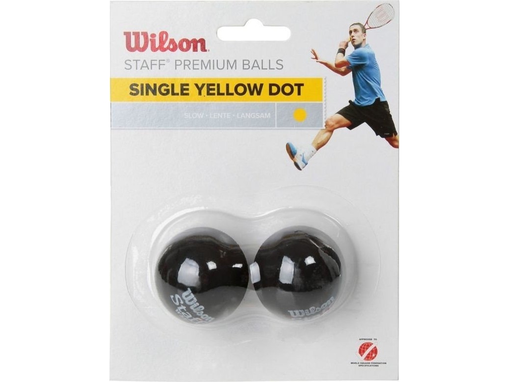 Wilson Wilson Staff Squash Yellow Dot 2 Pack Ball Wrt617800 Sort One Size