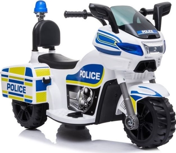 Lean Cars LEAN CARS Uppladdningsbar motorcykel Polis TR1912 Vit | Utomhusleksaker - Gå / Löpande fordon - Gå fordon | GameStuff