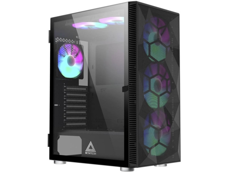 Montech X3 Mesh - Midi Tower - Pc - Schwarz - Atx - Micro Atx - Mini-Itx - Gaming - Multi (X3 Mesh Bk)