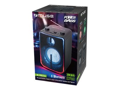 Muse M-1802 Dj, 1.0 Kanäle, 60 W, Kabellos, Tragbarer Mono-Lautsprecher, Schwarz, Drehregler