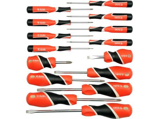 Yato Driver-Shotting Set 15 St. Flach-/Kreuzschlitz / Torx, S2 58 Hrc 25981