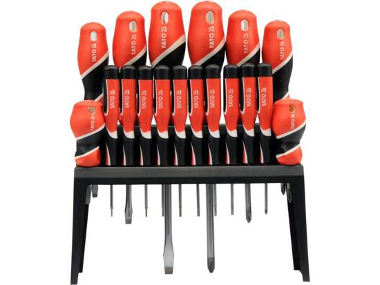 Yato Rollen Set 18-Tlg. Stand, Flat/Cross/Torx, S2 58 Hrc 25982