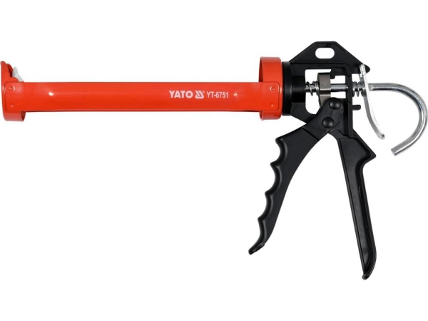 Yato YT-6751, Patron til fugepistol, Sort, Orange, Sølv, Stål, Aluminium, 300 ml, 1 stk