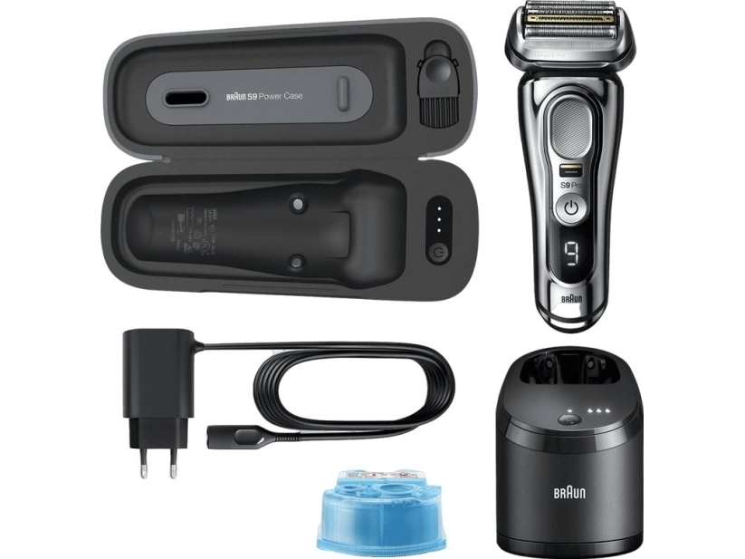 Braun Series 9 Pro 9476cc, Folierakapparat, Knappar, Röra, Svart, Krom, Laddning, Batteri, Litium-Ion (Li-Ion)