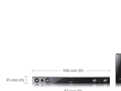 Samsung - C-Series - lydbarsystem - 2.1-kanal - trådløs Bluetooth - 300 Watt (Total) - sort