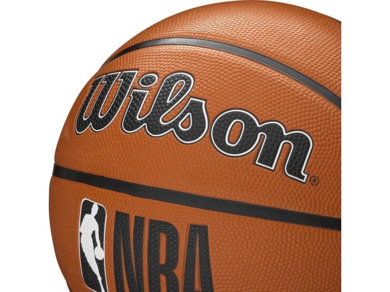 Wilson NBA DRV Plus, Sort, Brun, Hvid, Indendørs & udendørs, Mønster, Unisex, 1 stk