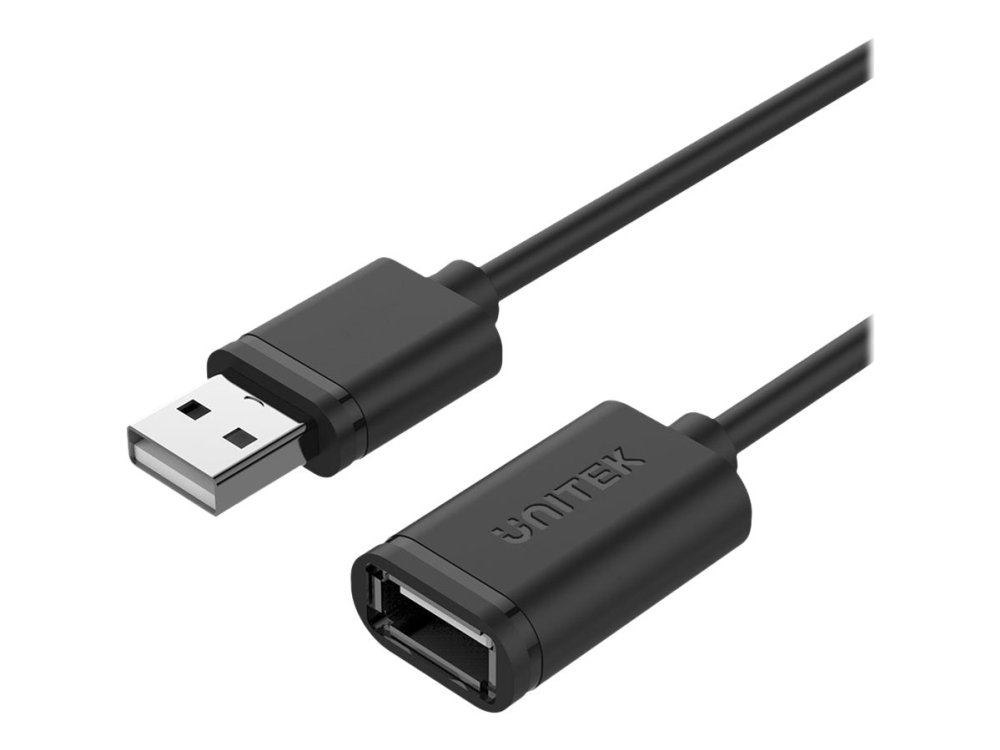 Unitek Y-C449gbk - Usb Forlængerkabel - Usb (Han) Til Usb (Hun) - Usb 2.0 - 1.5 M - Sort