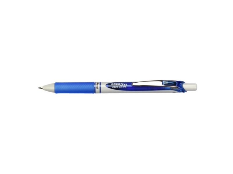 Pentel EnerGel Roller ECO, Optrækkelig gel pen, Blå, Blå, Sølv, Hvid, 0,35 mm, 0,7 mm, 1 stk