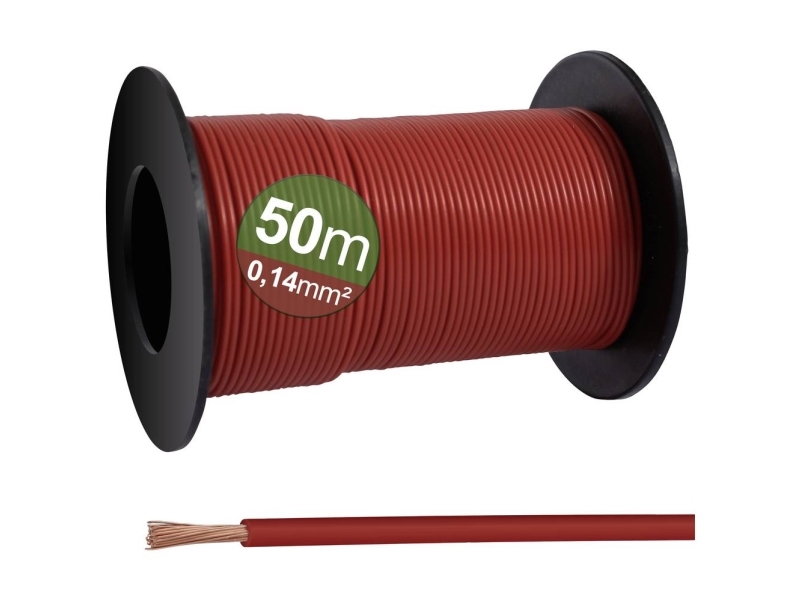 Quadrios 23CW020 enkelledare 0,14 mm² röd 50 m | EL Artiklar - Kablar och ledningar - Enstaka ledare | GameStuff
