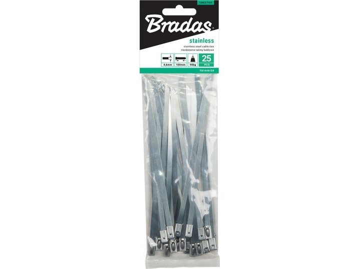Bradas band i rostfritt stål 4,6x150 mm 25 st BALL LOCK-kort | Trädgården - Jord & Växter - Växt Tillbehör | GameStuff