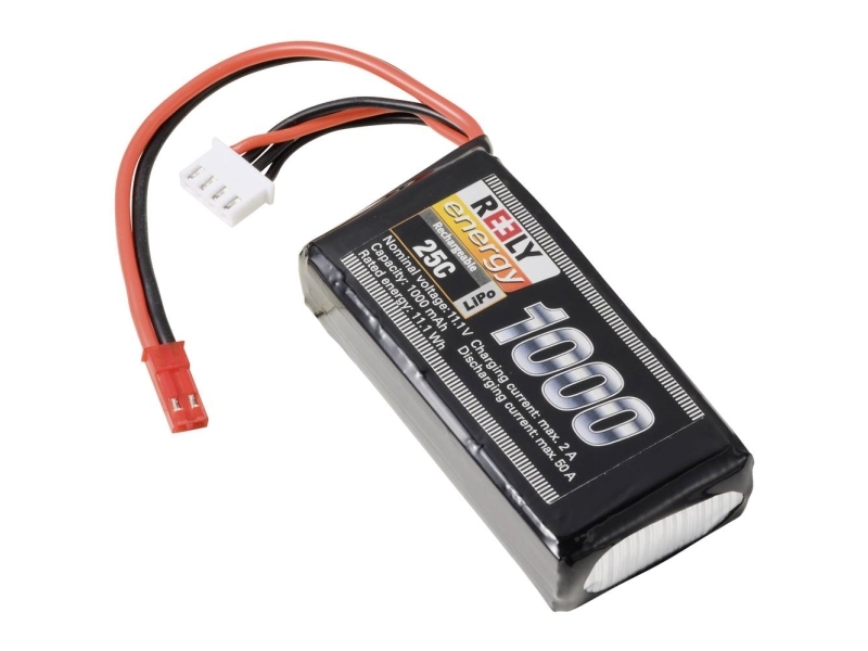 Reely Modelbyggeri-batteripakke (LiPo) 11.1 V 1000 mAh Celletal: 3 25 C Softcase BEC